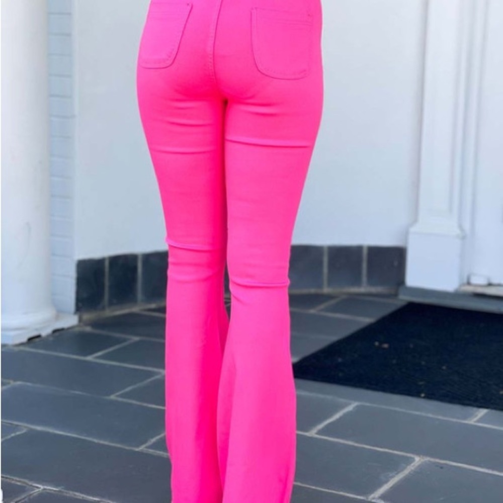 Judith March hot pink flare pants